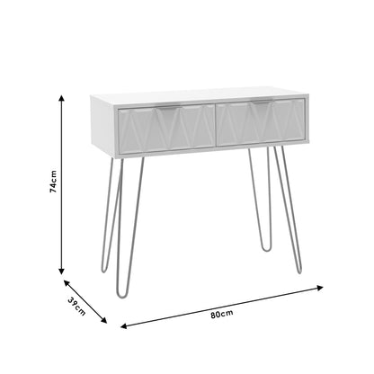 Console Isla pakoworld in white painting - golden color 80x39x74cm