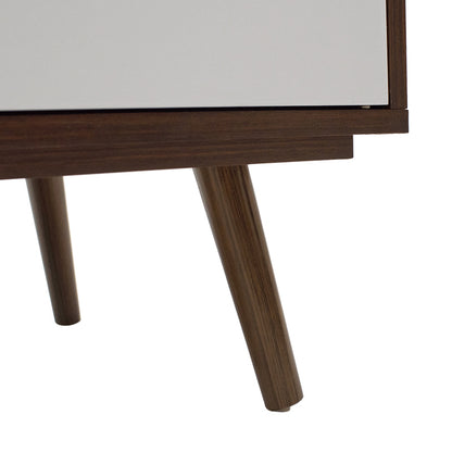 Tv Unit Nastia pakoworld in dark walnut - white color110x39x47cm