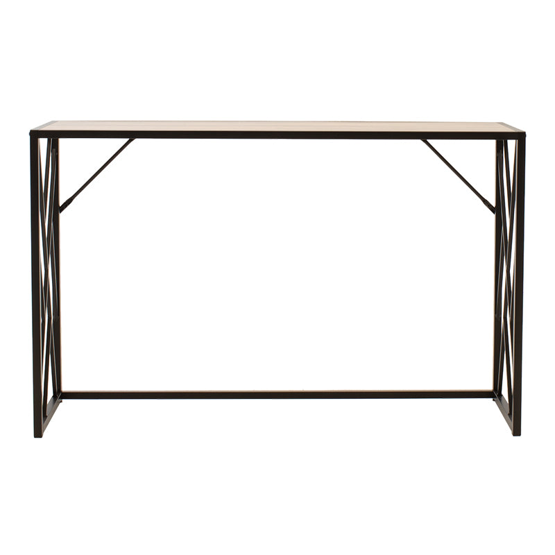 Console Ivy pakoworld in walnut - black color 120x35x75cm