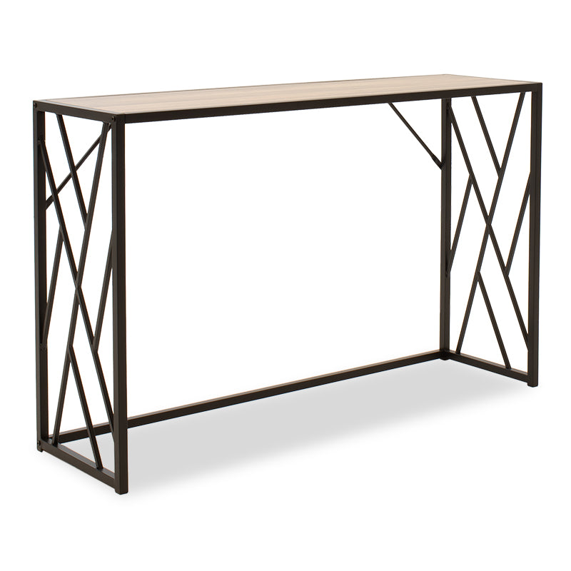 Console Ivy pakoworld in walnut - black color 120x35x75cm