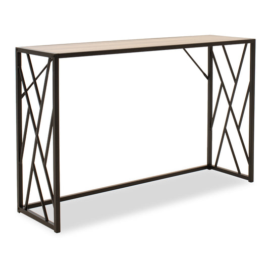 Console Ivy pakoworld in walnut - black color 120x35x75cm