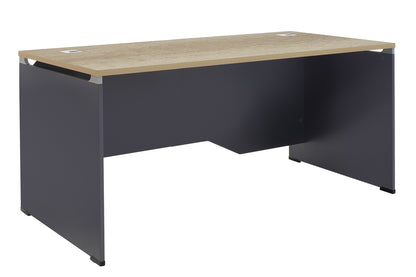 Commercial desk Lotus pakoworld in oak-dark grey 180x80x75cm