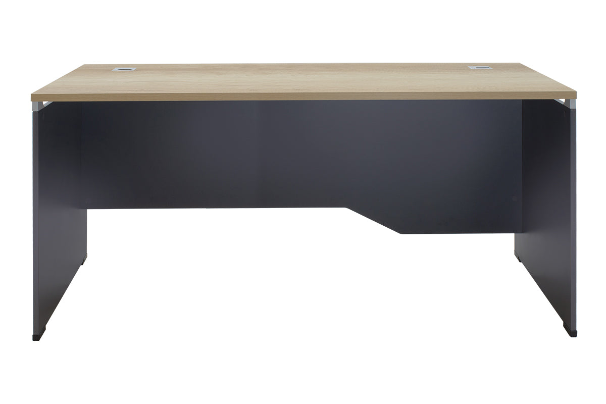 Commercial desk Lotus pakoworld in oak-dark grey 180x80x75cm