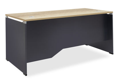 Commercial desk Lotus pakoworld in oak-dark grey 180x80x75cm