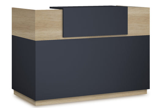 Reception Lotus pakoworld in oak -  dark grey color 180x70x110cm