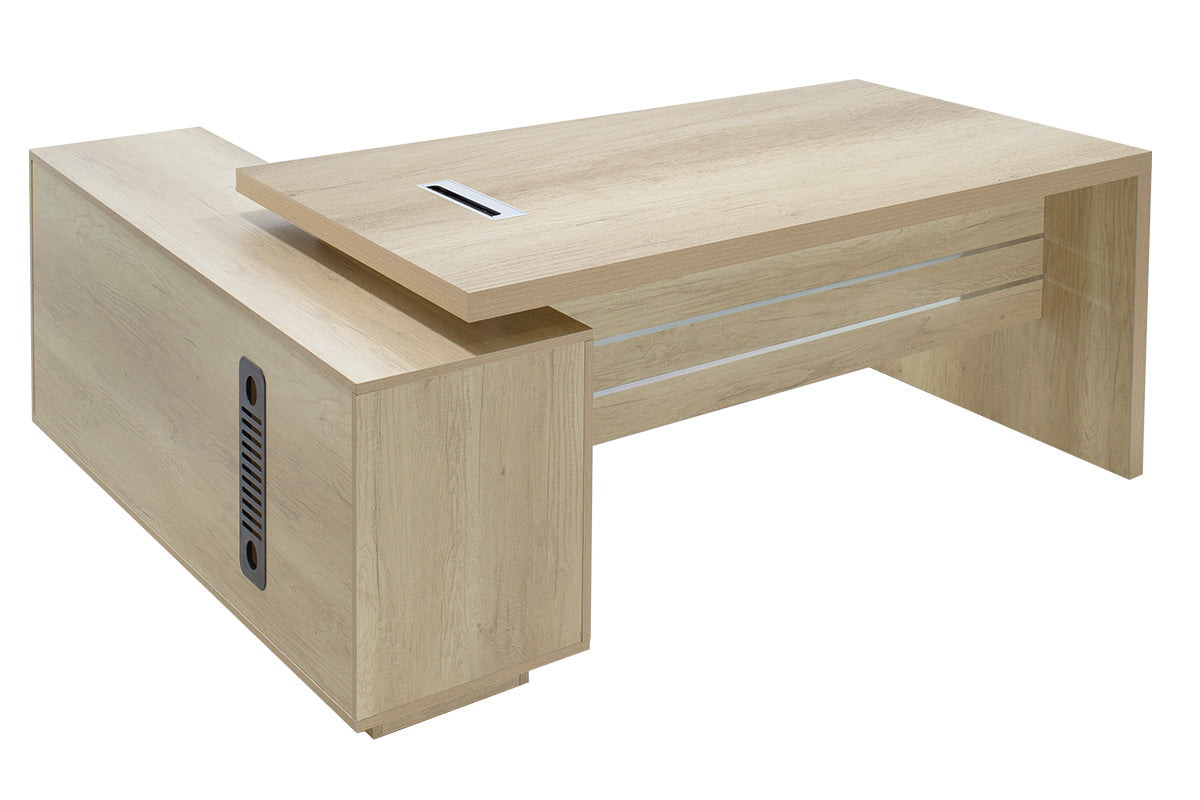 Executive Minimal pakoworld desk with right corner 200x170x75cm