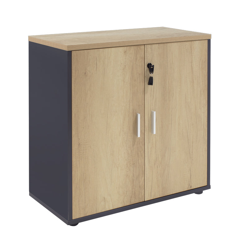 Bookcase Lotus pakoworld in oak - dark grey color 80x40x80cm