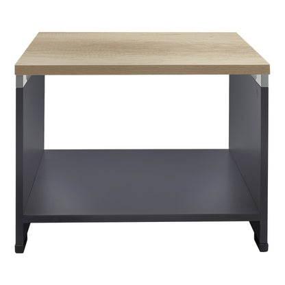 Coffee table Lotus pakoworld in oak - dark grey 60x60x45cm