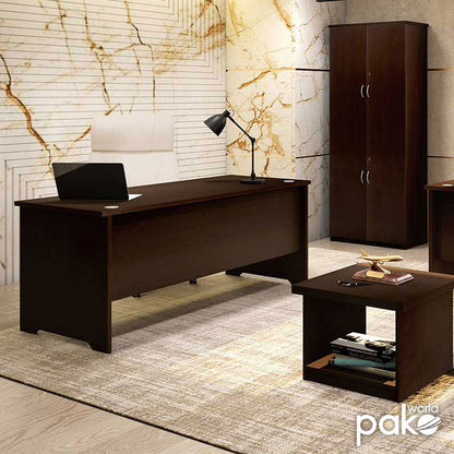 Commerical desk Amazon pakoworld walnut 180x75x75cm