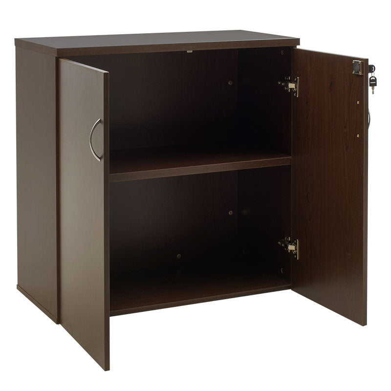 Low cabinet Amazon pakoworld walnut 80x40x80cm