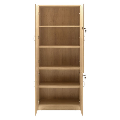 Bookcase with four wooden doors Amazon pakoworld sonoma 80x40x200cm