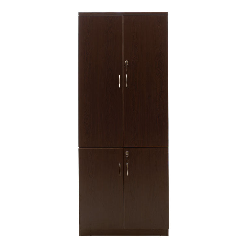 Bookcase with four wooden doors Amazon pakoworld walnut 80x40x200cm