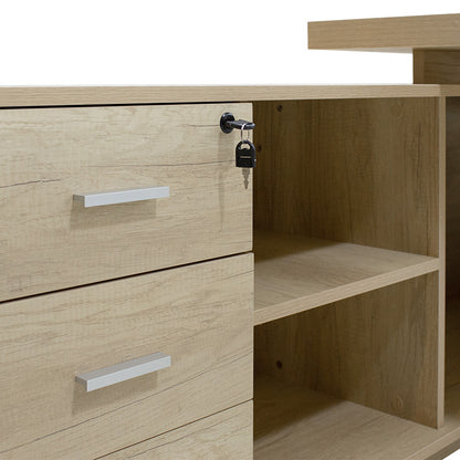 Commerical L shaped corner desk Minimal pakoworld 200x170x75cm