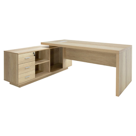 Commerical L shaped corner desk Minimal pakoworld 200x170x75cm