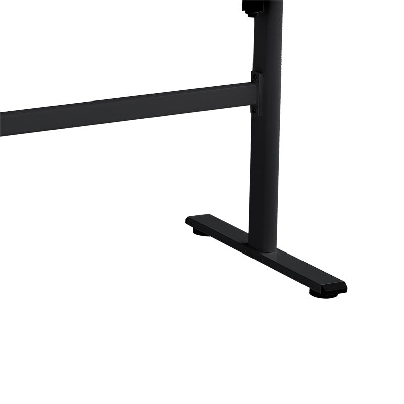 Height adjustable work desk with Karla pakoworld sonoma-black 120x60x72/115cm