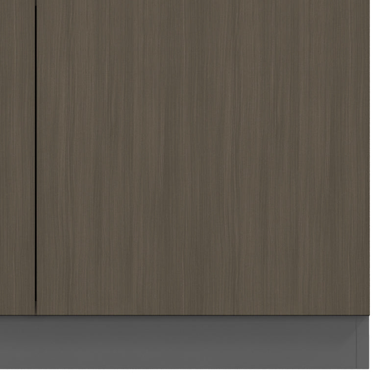 Low cabinet  professional Denith pakoworld dark grey-walnut 80x40x80cm