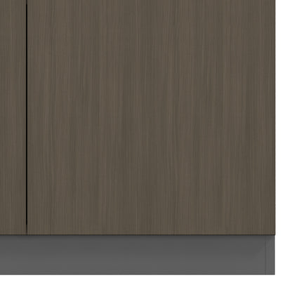 Low cabinet  professional Denith pakoworld dark grey-walnut 80x40x80cm