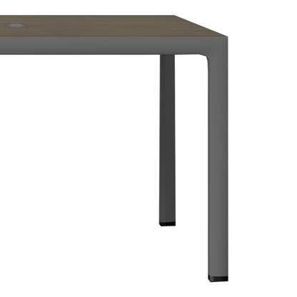 Meeting table professional Denith pakoworld dark grey-walnut 240x120x75cm