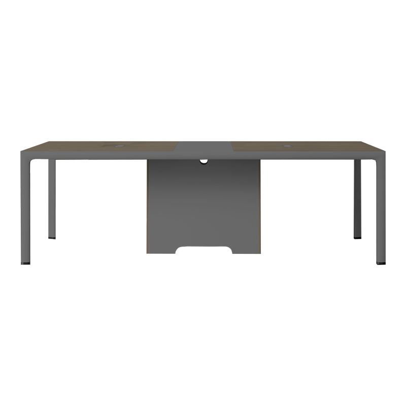 Meeting table professional Denith pakoworld dark grey-walnut 240x120x75cm