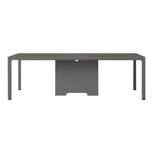 Meeting table professional Denith pakoworld dark grey-walnut 240x120x75cm