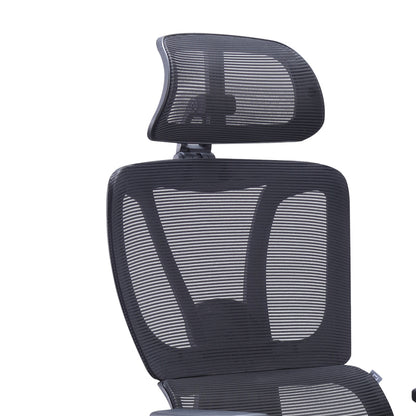 Office manager chair Aish pakoworld fabric mesh black 64x66x130cm