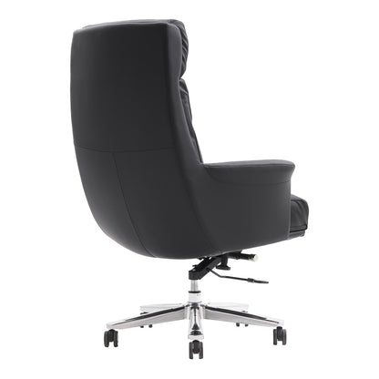 Manager's office chair Nagal pakoworld PU in black color 71x73x117-123cm