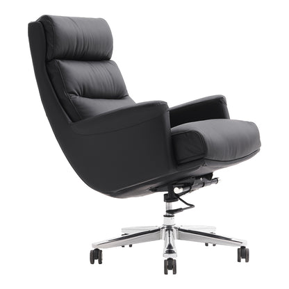 Manager's office chair Nagal pakoworld PU in black color 71x73x117-123cm