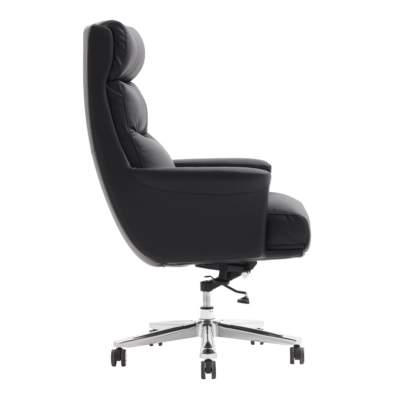 Manager's office chair Nagal pakoworld PU in black color 71x73x117-123cm