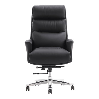 Manager's office chair Nagal pakoworld PU in black color 71x73x117-123cm