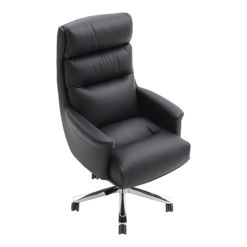 Manager's office chair Nagal pakoworld PU in black color 71x73x117-123cm