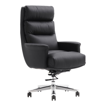 Manager's office chair Nagal pakoworld PU in black color 71x73x117-123cm