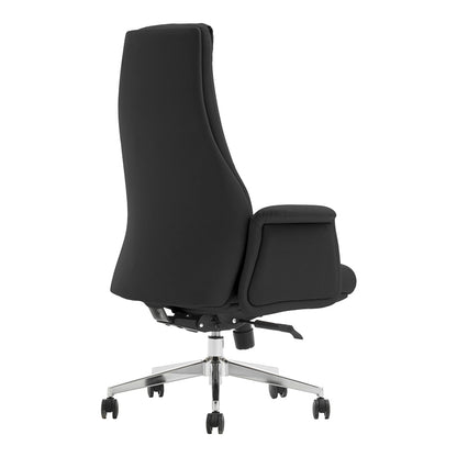 Manager's office chair Rekter pakoworld PU in black color 77x65x119-127cm