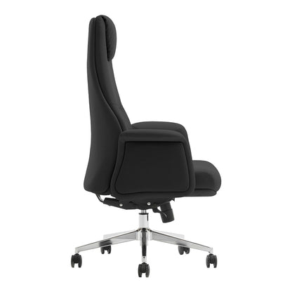 Manager's office chair Rekter pakoworld PU in black color 77x65x119-127cm