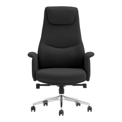 Manager's office chair Rekter pakoworld PU in black color 77x65x119-127cm