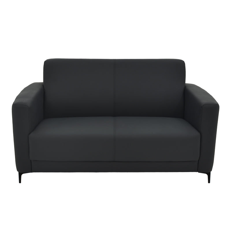 Two seater sofa Sidica I pakoworld PU in black color 135x78x83cm