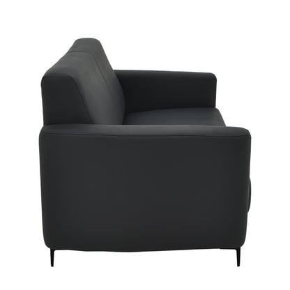 Two seater sofa Sidica I pakoworld PU in black color 135x78x83cm