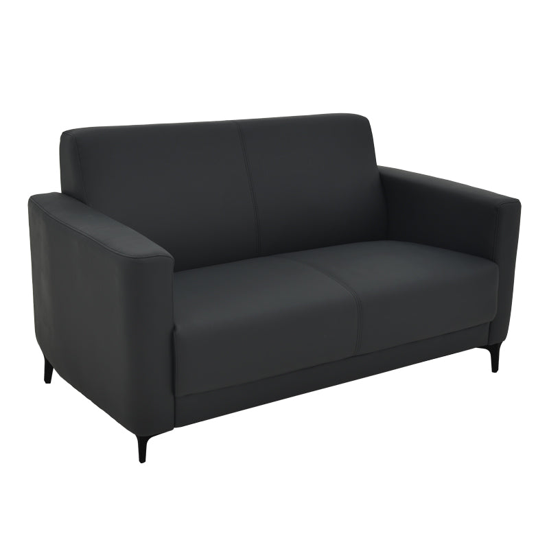 Two seater sofa Sidica I pakoworld PU in black color 135x78x83cm