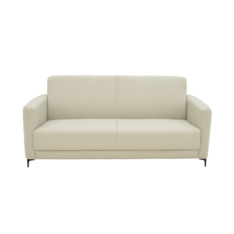 Three seater sofa Sidica pakoworld PU in beige color 185x82x81cm