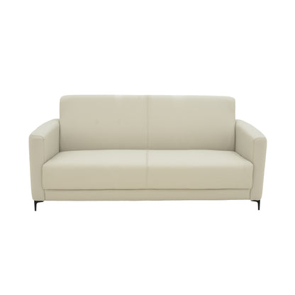 Three seater sofa Sidica pakoworld PU in beige color 185x82x81cm