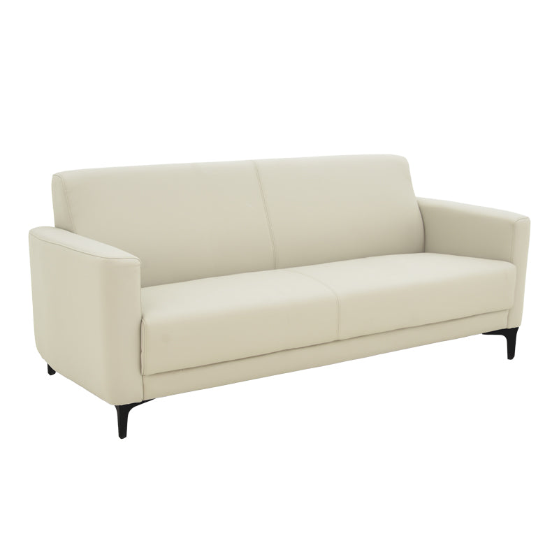 Three seater sofa Sidica pakoworld PU in beige color 185x82x81cm