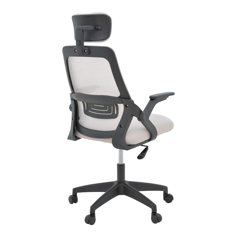 Office chair Peja fabric mesh grey-beige and black frame 58x60x107-117cm