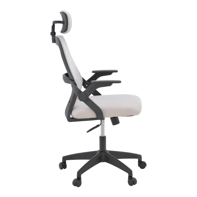 Office chair Peja fabric mesh grey-beige and black frame 58x60x107-117cm