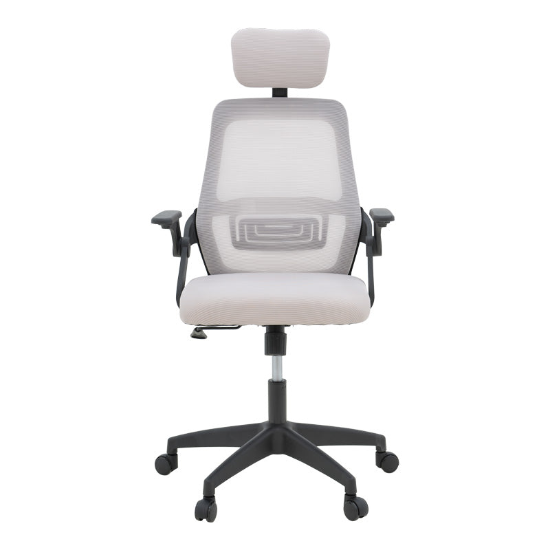Office chair Peja fabric mesh grey-beige and black frame 58x60x107-117cm