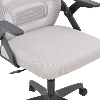 Office chair Peja fabric mesh grey-beige and black frame 58x60x107-117cm