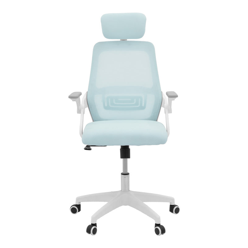 Office chair Peja fabric mesh mint-frame white 58x60x107-117cm
