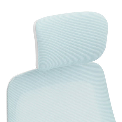 Office chair Peja fabric mesh mint-frame white 58x60x107-117cm