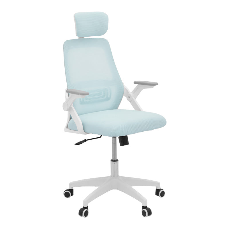 Office chair Peja fabric mesh mint-frame white 58x60x107-117cm