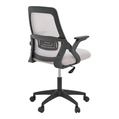 Office chair Reji fabric mesh grey-beige and black frame 58x60x89-99cm