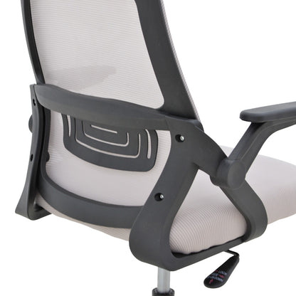 Office chair Reji fabric mesh grey-beige and black frame 58x60x89-99cm