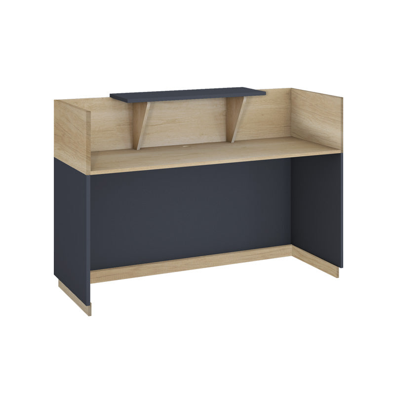 Reception Lotus in oak - dark grey color 140x70x110cm